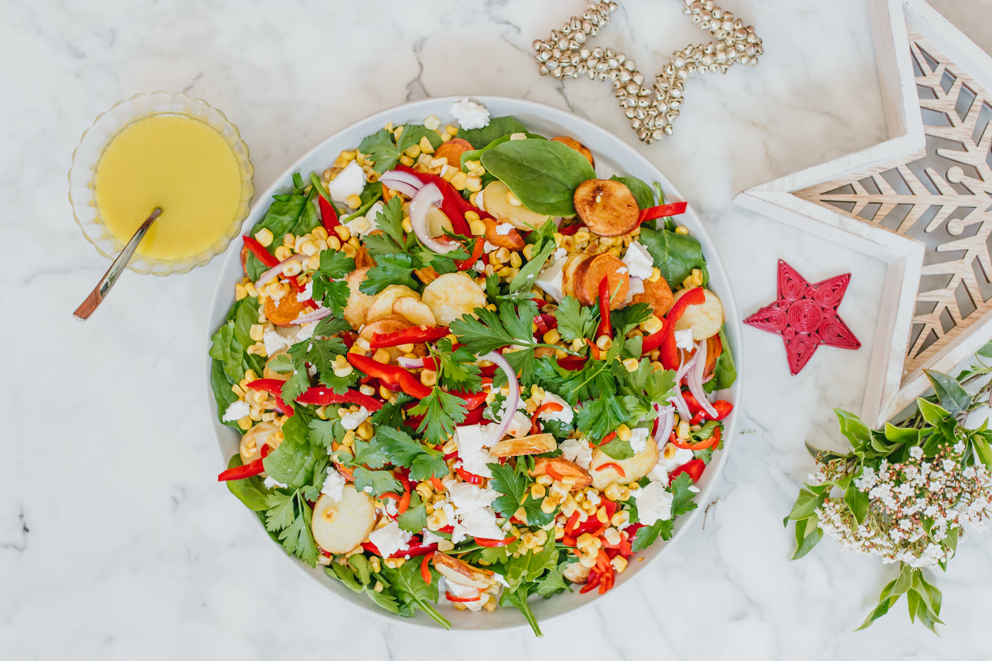 Charred Corn, Feta & Potato Salad