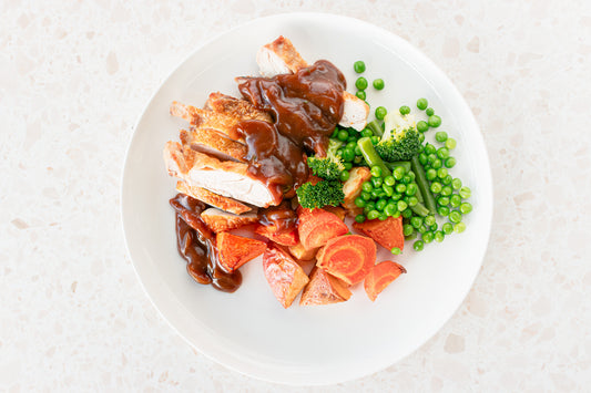 roast chicken gravy vegetables