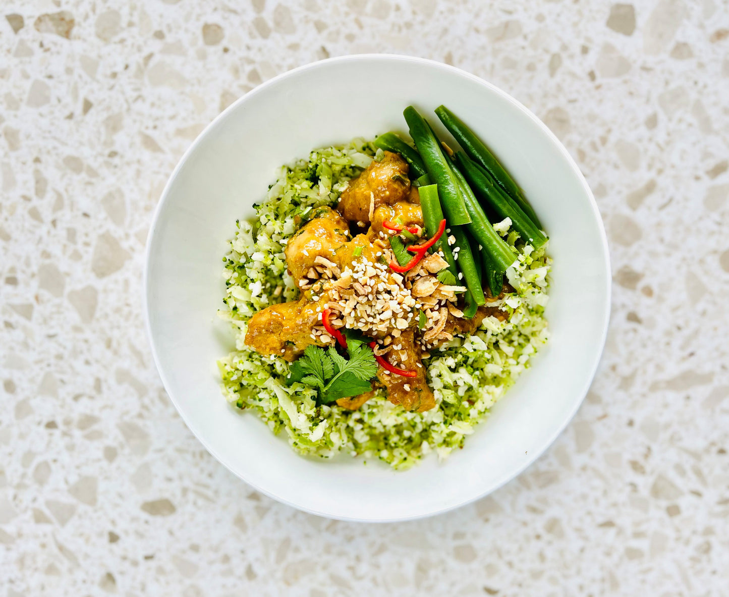 Satay Chicken with Cauliflower & Broccoli | Naturally GF  - Low Carb 450-500g