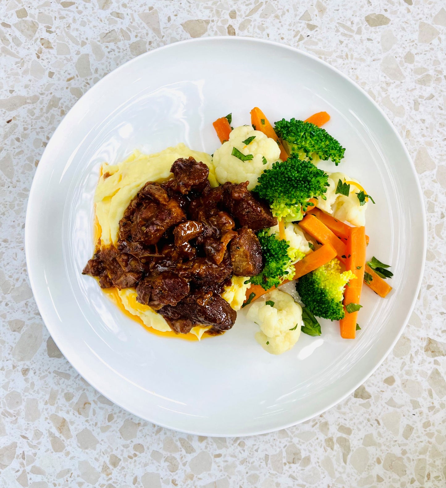 Slow Cooked Pork with Mash & Veg| Naturally GF 450-500g