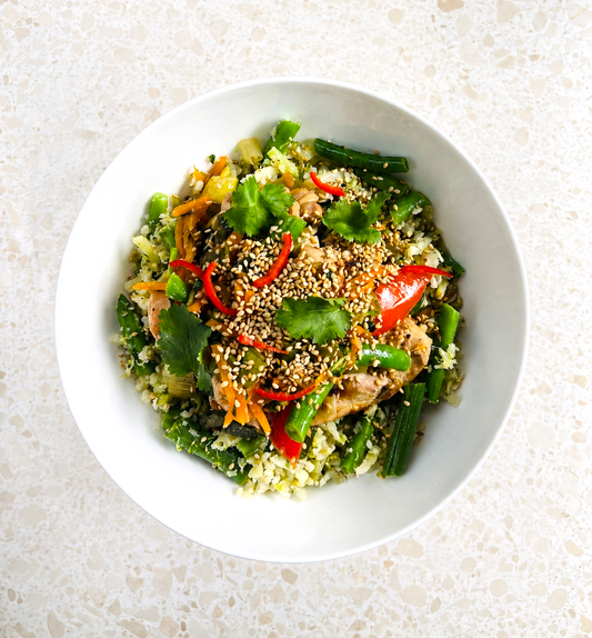 Soy Braised Chicken with Cauliflower & Broccoli Rice 450-500g | Naturally GF